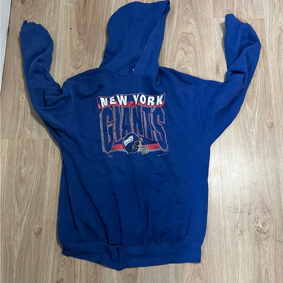 VINTAGE NEW YORK GIANTS HOODIE -blue-L - Picture 1 of 5